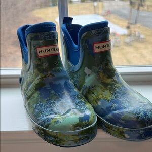 Hunter for Target Kids Blue and Green Camo Short Rain Boots